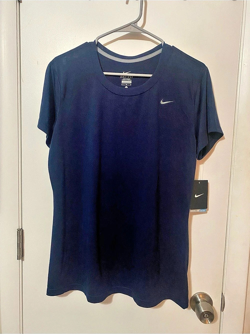 Women’s NWT Nike Dri-FIT Athletic T-Shirt Navy Blue Large